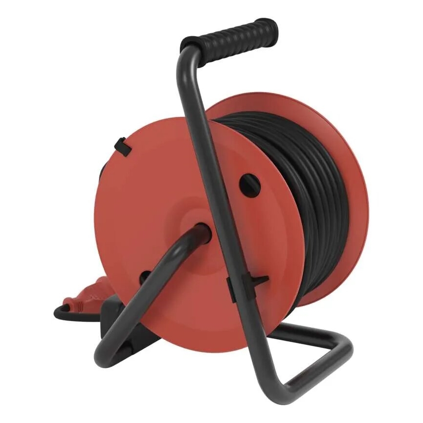 Extensão de cabo com 4 tomadas 25m IP44 vermelho