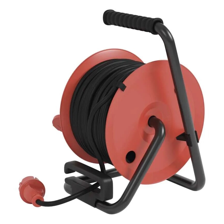 Extensão de cabo com 4 tomadas 25m IP44 vermelho