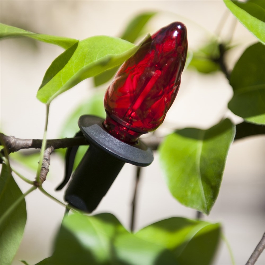 Extensão de guirlanda LED para exterior CONE FILAMENT 20xE10 14m, colorida/branco quente, IP44, Fabricado na República Checa