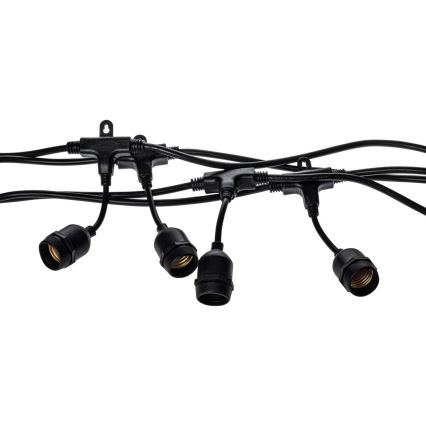 Exterior corrente decorativa GRINALDA 10xE27/15W/230V 10m IP44