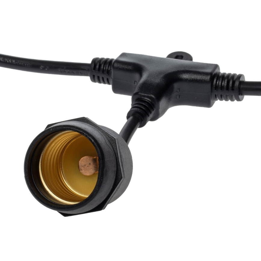 Exterior corrente decorativa GRINALDA 10xE27/15W/230V 10m IP44