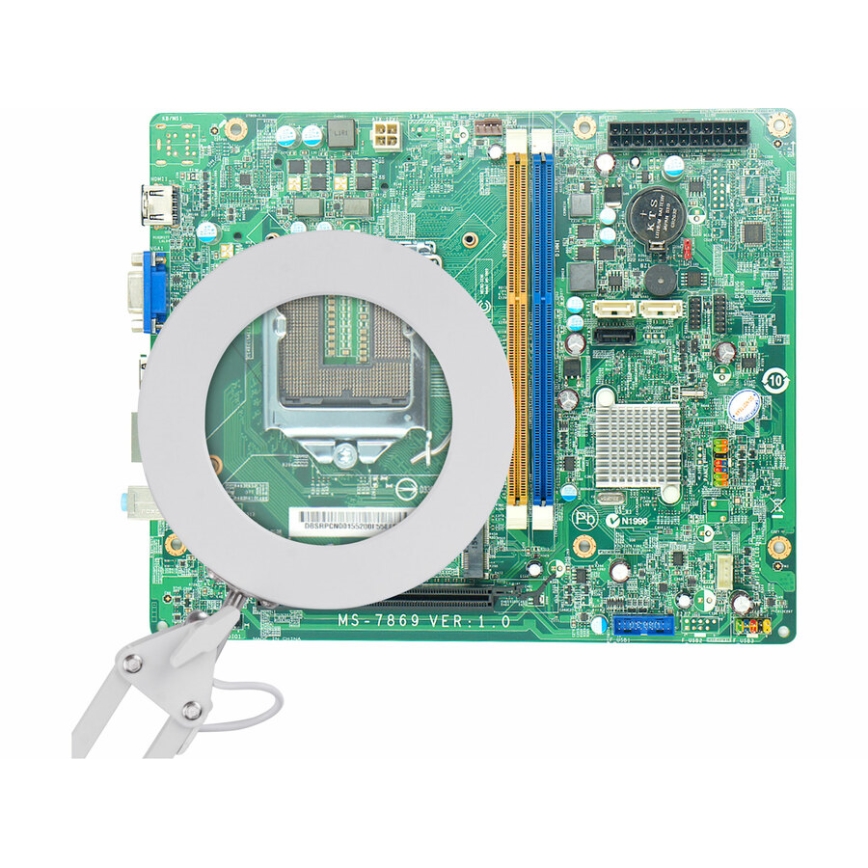 Extol - Candeeiro de mesa LED com regulação e lupa LED/8W/5V 2900/4500/7500K branco