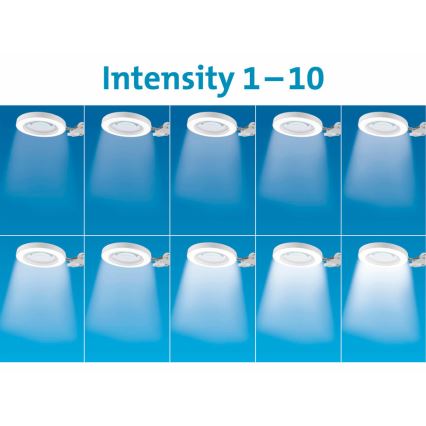 Extol - Candeeiro de mesa LED com regulação e lupa LED/8W/5V 2900/4500/7500K branco