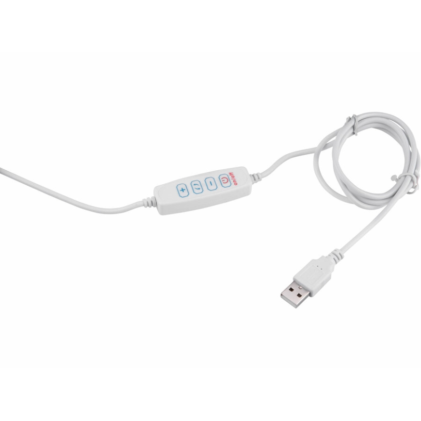 Extol - Candeeiro de mesa LED com regulação e lupa LED/8W/5V 2900/4500/7500K branco