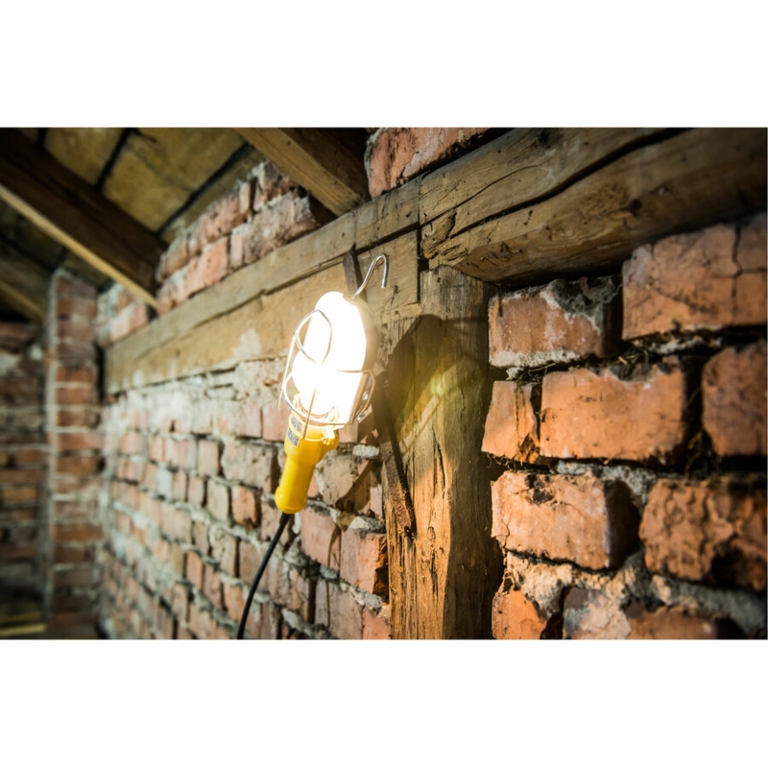 Extol - Candeeiro portátil com grampo 1xE27/60W/230V