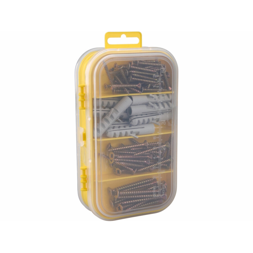 Extol - Conjunto de parafusos com buchas 170 pçs