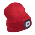 Extol - Gorro com lanterna frontal e carregamento USB 300 mAh, vermelho, tamanho único