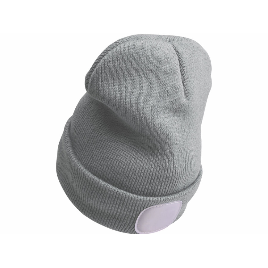 Extol - Gorro com lanterna frontal recarregável por USB 300 mAh, cinzento, tamanho único