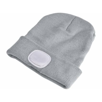 Extol - Gorro com lanterna frontal recarregável por USB 300 mAh, cinzento, tamanho único