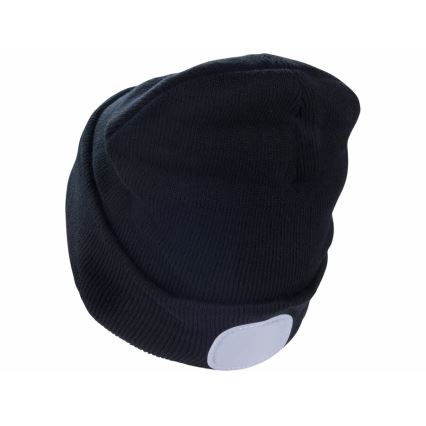Extol - Gorro com lanterna frontal recarregável por USB 300 mAh, preto, tam. único