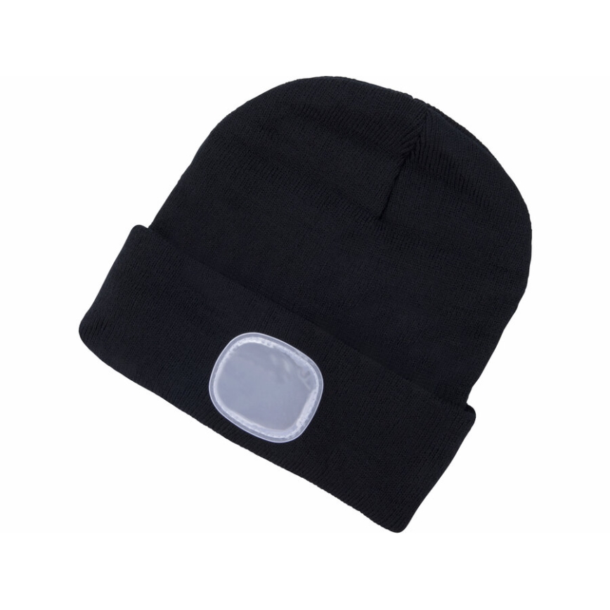 Extol - Gorro com lanterna frontal recarregável por USB 300 mAh, preto, tam. único