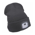 Extol - Gorro com lanterna frontal recarregável por USB, bateria 250 mAh, cinzento escuro, tam. ÚNICO