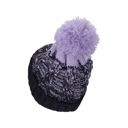 Extol - Gorro com lanterna frontal recarregável via USB (300 mAh), azul/roxo, com pompom, tamanho único