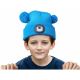Extol - Gorro com uma lanterna de cabeça e carregador USB 250 mAh azul com pompoms tamanho infantil