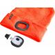 Extol - Gorro com uma lanterna de cabeça e carregador USB 250 mAh laranja neon tamanho UNI