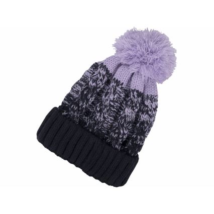 Extol - Gorro com uma lanterna de cabeça e carregador USB 300 mAh azul/roxo com pompom tamanho UNI