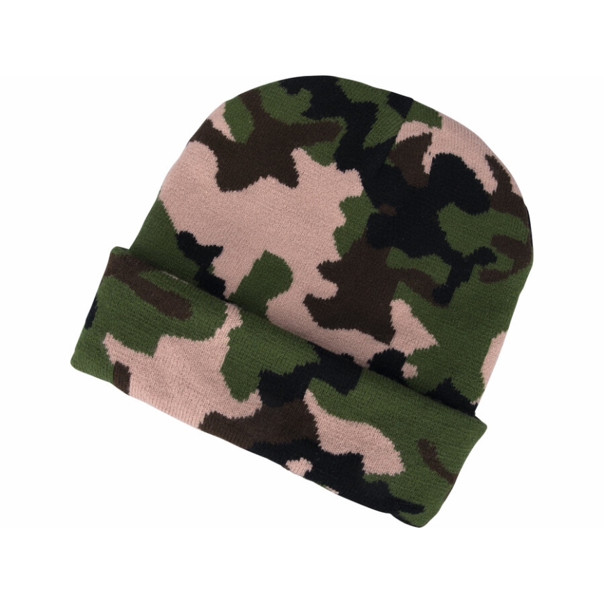 Extol - Gorro com uma lanterna de cabeça e carregador USB 300 mAh camuflado tamanho UNI