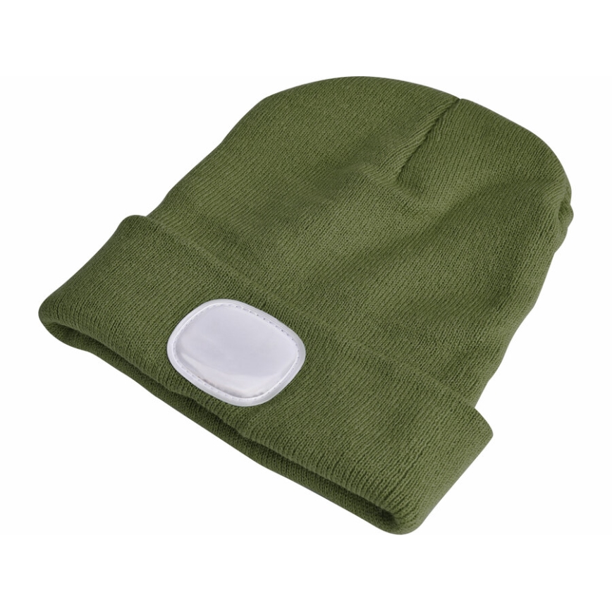 Extol - Gorro com uma lanterna de cabeça e carregador USB 300 mAh verde tamanho UNI