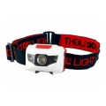 Extol - Lanterna LED para a cabeça com luz vermelha LED/1W/3xAAA preto/vermelho