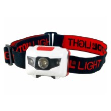 Extol - Lanterna LED para a cabeça com luz vermelha LED/1W/3xAAA preto/vermelho
