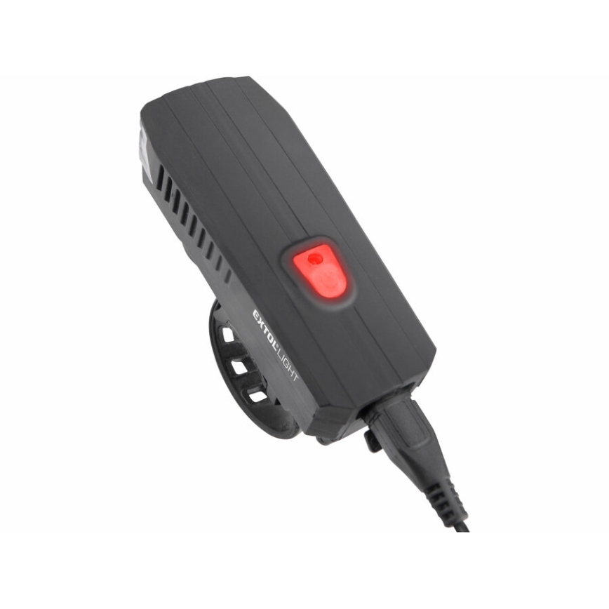 Extol - Lanterna recarregável LED com buzina para bicicleta LED/5W/1200 mAh/3,7V IPX4