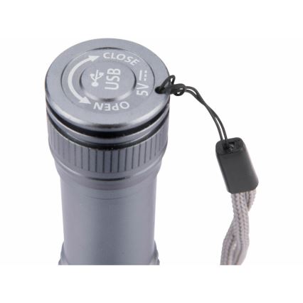 Extol - Lanterna recarregável LED/2000 mAh/3,7V cromo fosco