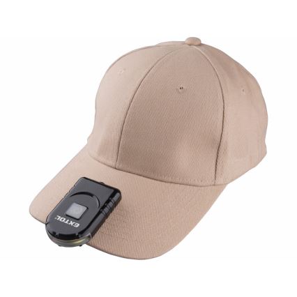 Extol - Lanterna LED recarregável para boné com clipe LED/500 mAh