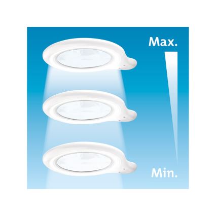 Extol - LED Lâmpada de mesa regulável com lupa LED/10W/230V branca
