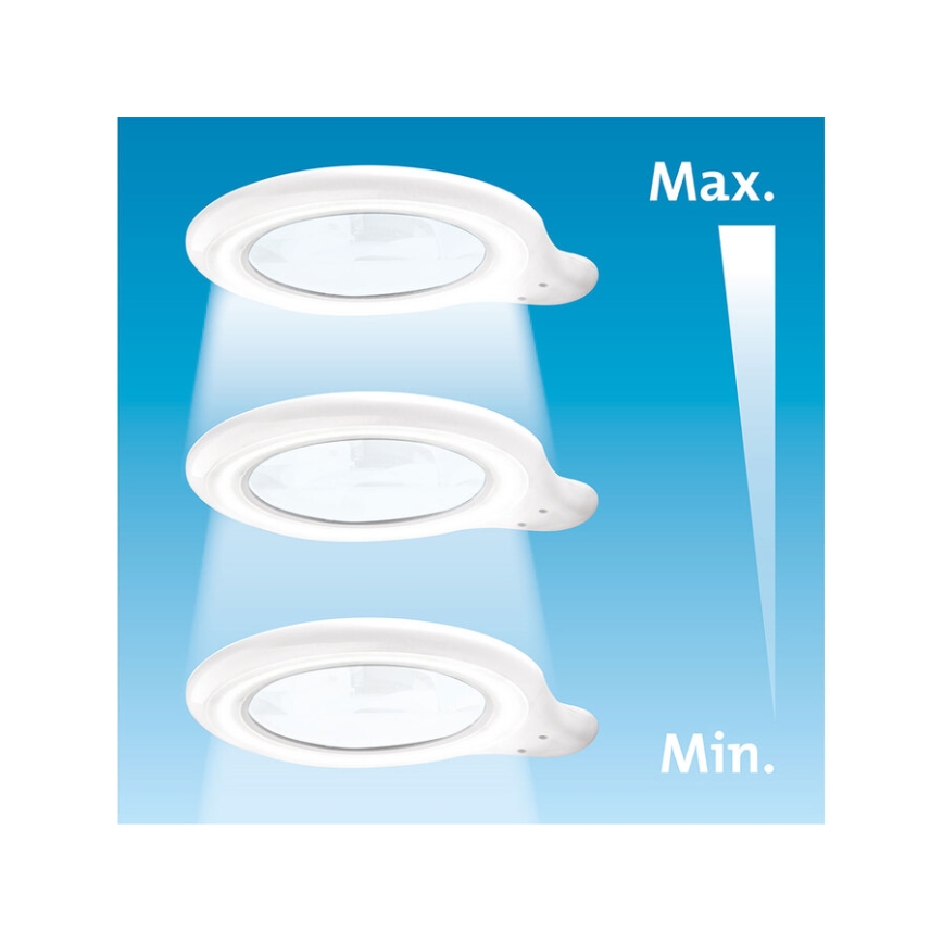 Extol - LED Lâmpada de mesa regulável com lupa LED/10W/230V branca