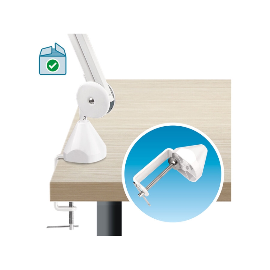 Extol - LED Lâmpada de mesa regulável com lupa LED/10W/230V branca