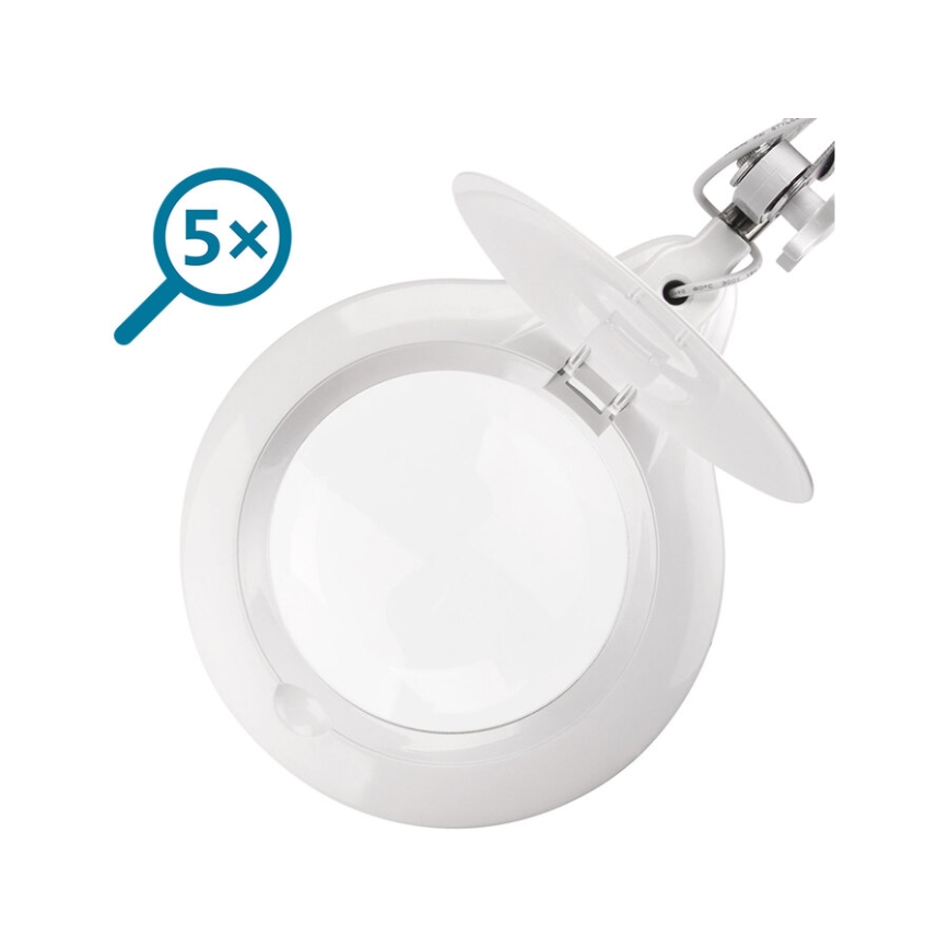 Extol - LED Lâmpada de mesa regulável com lupa LED/10W/230V branca