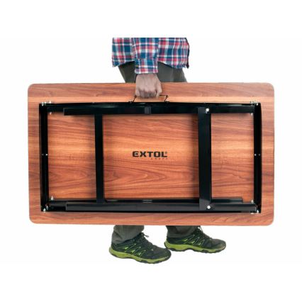 Extol - Mesa de trabalho dobrável 100x60 cm castanho/preto