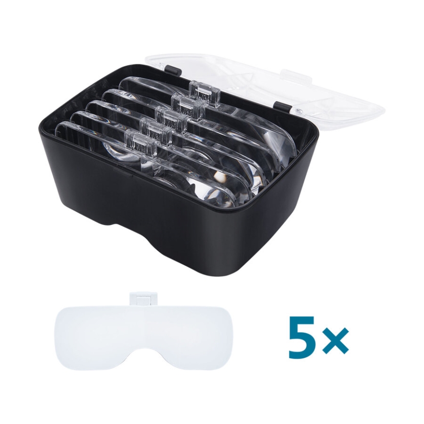 Extol - Óculos recarregáveis com lente de aumento e iluminação LED/300 mAh