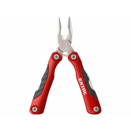 Extol Premium - Alicate de bolso multifuncional com ferramentas 9 em 1 aço inoxidável