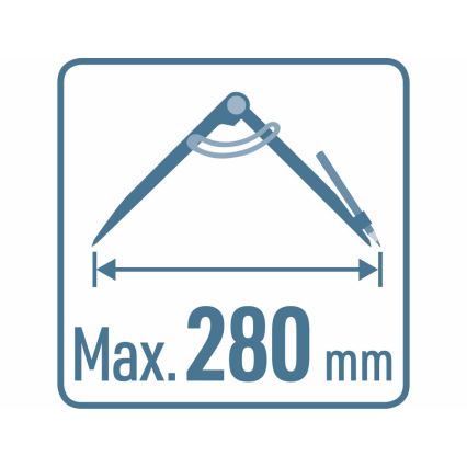 Extol Premium - Bússula para desenho/apontar 0-280 mm