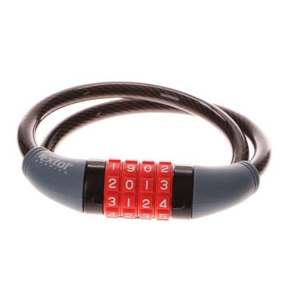 Extol Premium - Cadeado de bicicleta com corrente 10x650 mm e um código de quatro dígitos