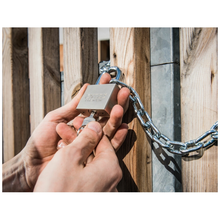 Extol Premium - Cadeado metálico 50 mm prateado