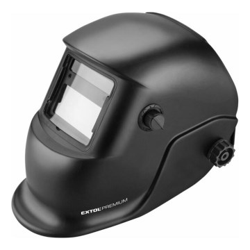 Extol Premium - Capacete de soldadura com auto-escurecimento preto