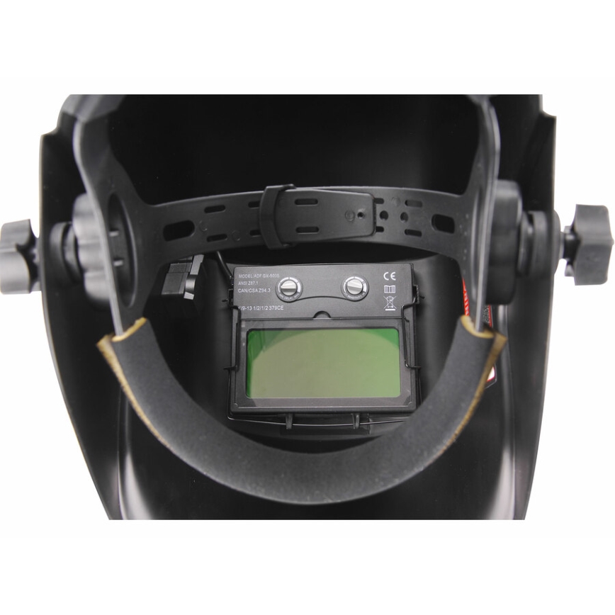 Extol Premium - Capacete de soldadura com auto-escurecimento preto