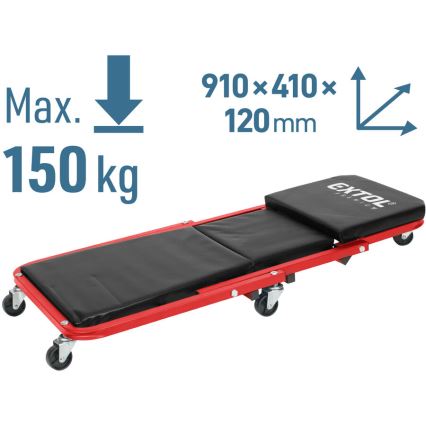 Extol Premium - Carrinho/assento móvel para montagem 2 em 1