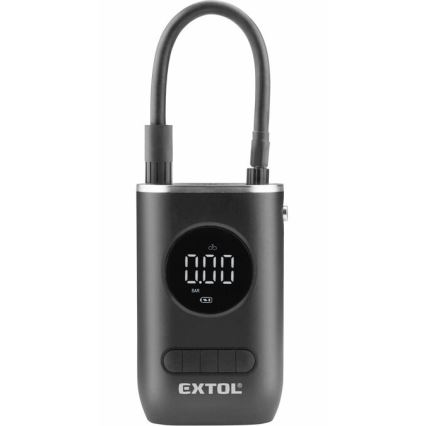 Extol Premium - Compressor de bolso digital 4000 mAh 7,4V preto