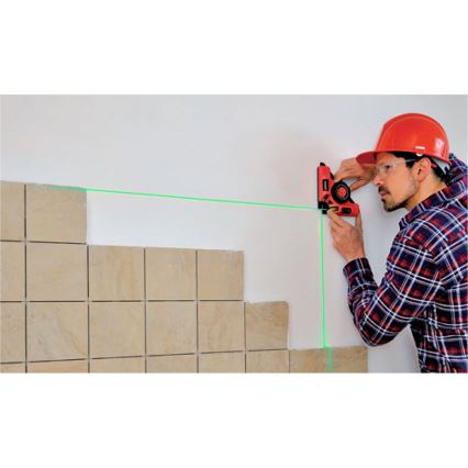 Extol Premium - Esquadro a laser 90° com módulo de ventosa eléctrico 5V/1000 mAh