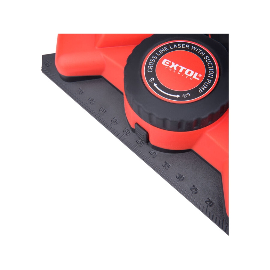 Extol Premium - Esquadro a laser 90° com módulo de ventosa eléctrico 5V/1000 mAh