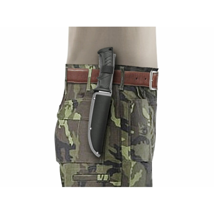 Extol Premium - Faca de caça preto/aço inoxidável 14,5 cm