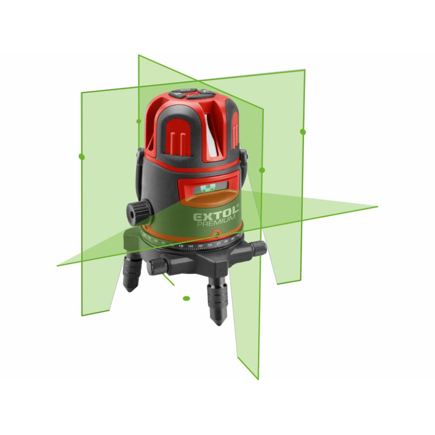 Extol Premium - Laser de linhas cruzadas autonivelante, 5 V / 5200 mAh, IP54