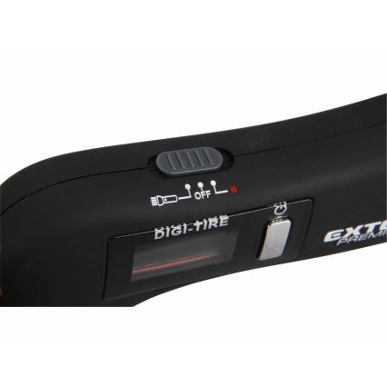 Extol Premium - Medidor digital de pneus com ecrã LCD e iluminação LED 5em1 2xAAA