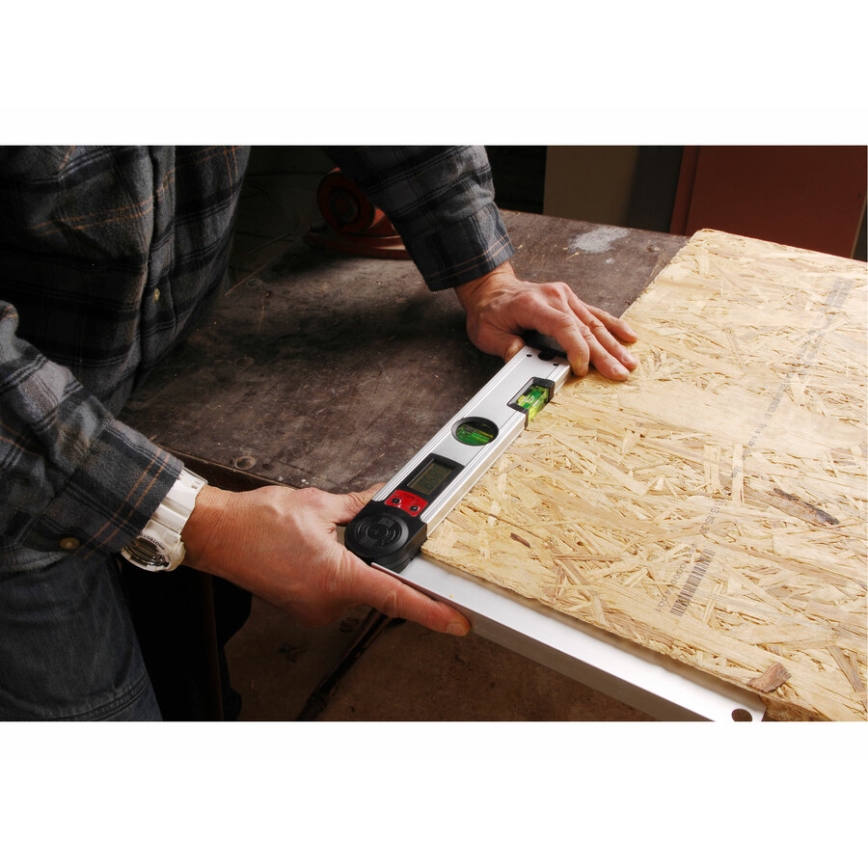 Extol Premium - Nível de bolha de ar com transferidor digital 1xCR2032 305 mm