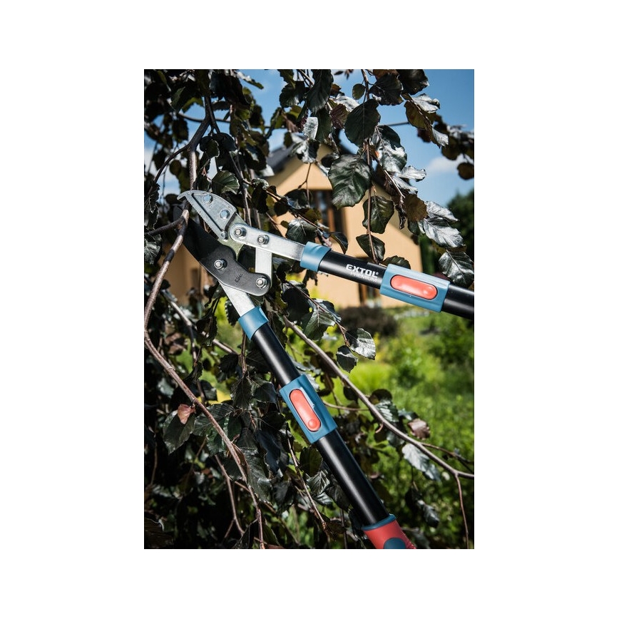 Extol Premium - Tesoura de bigorna de transmissão telescópica para ramos 670-940 mm