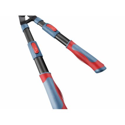 Extol Premium - Tesoura telescópica para sebes com lâmina ondulada 690-890 mm