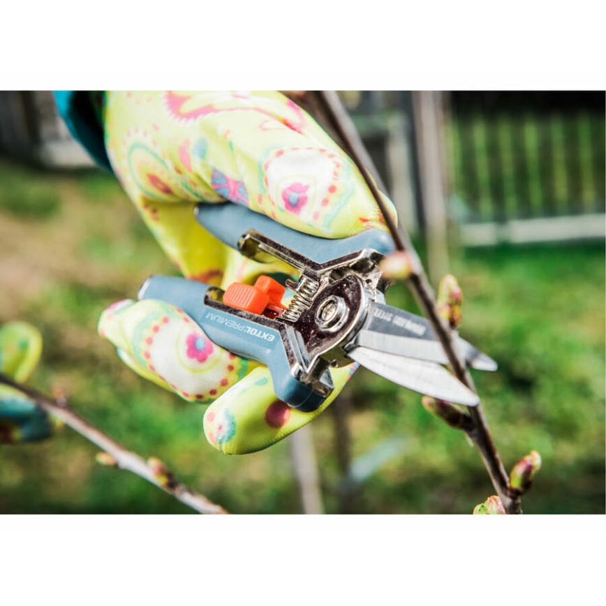 Extol Premium - Tesouras de jardim retas 153 mm em aço inoxidável